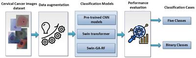 Swin-GA-RF: genetic algorithm-based Swin Transformer and random forest for enhancing cervical cancer classification